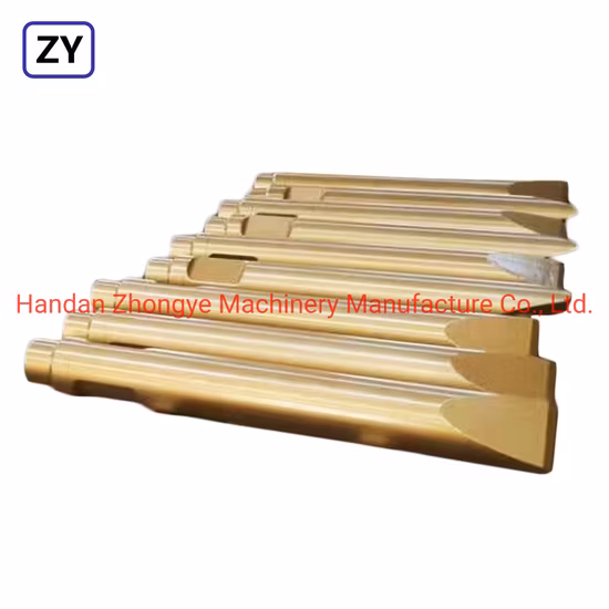 Hydraulic Breaker Chisel 45mm 53mm 60mm 68mm Chisel Tool 75mm 85mm 100mm Hydraulic Rock Breaker Chisel for Mini Excavator